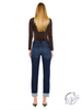 Lina Mid-Rise Skinny Straight Jeans by Kan Can