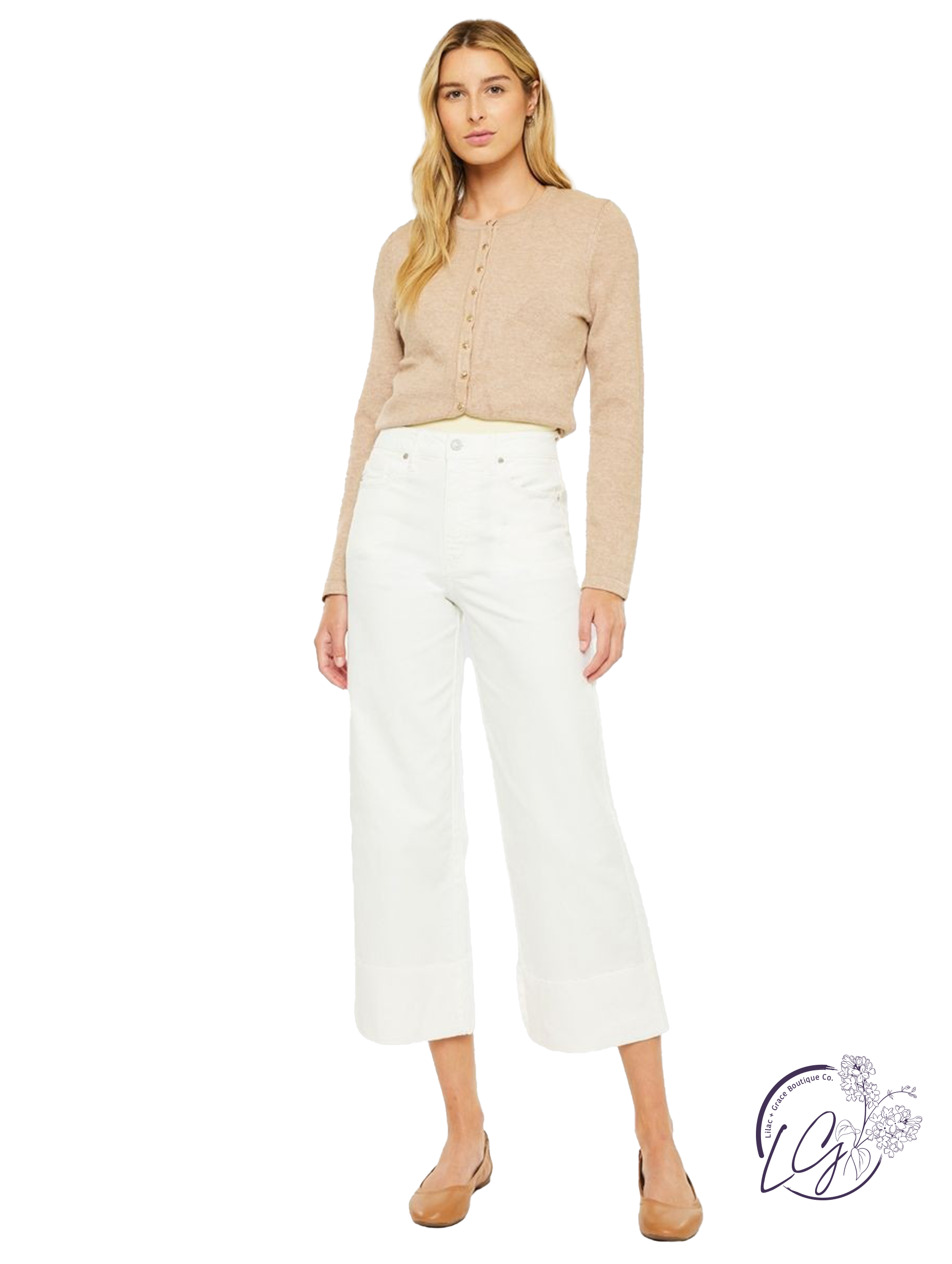 Livia Ultra High-Rise '90s Cropped Wide Leg Jeans by Kan Can