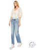 Dahlia Mid-Rise True Straight Leg Jeans by Kan Can