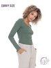 Curvy Streamline Scoop Neck Top