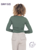 Curvy Streamline Scoop Neck Top