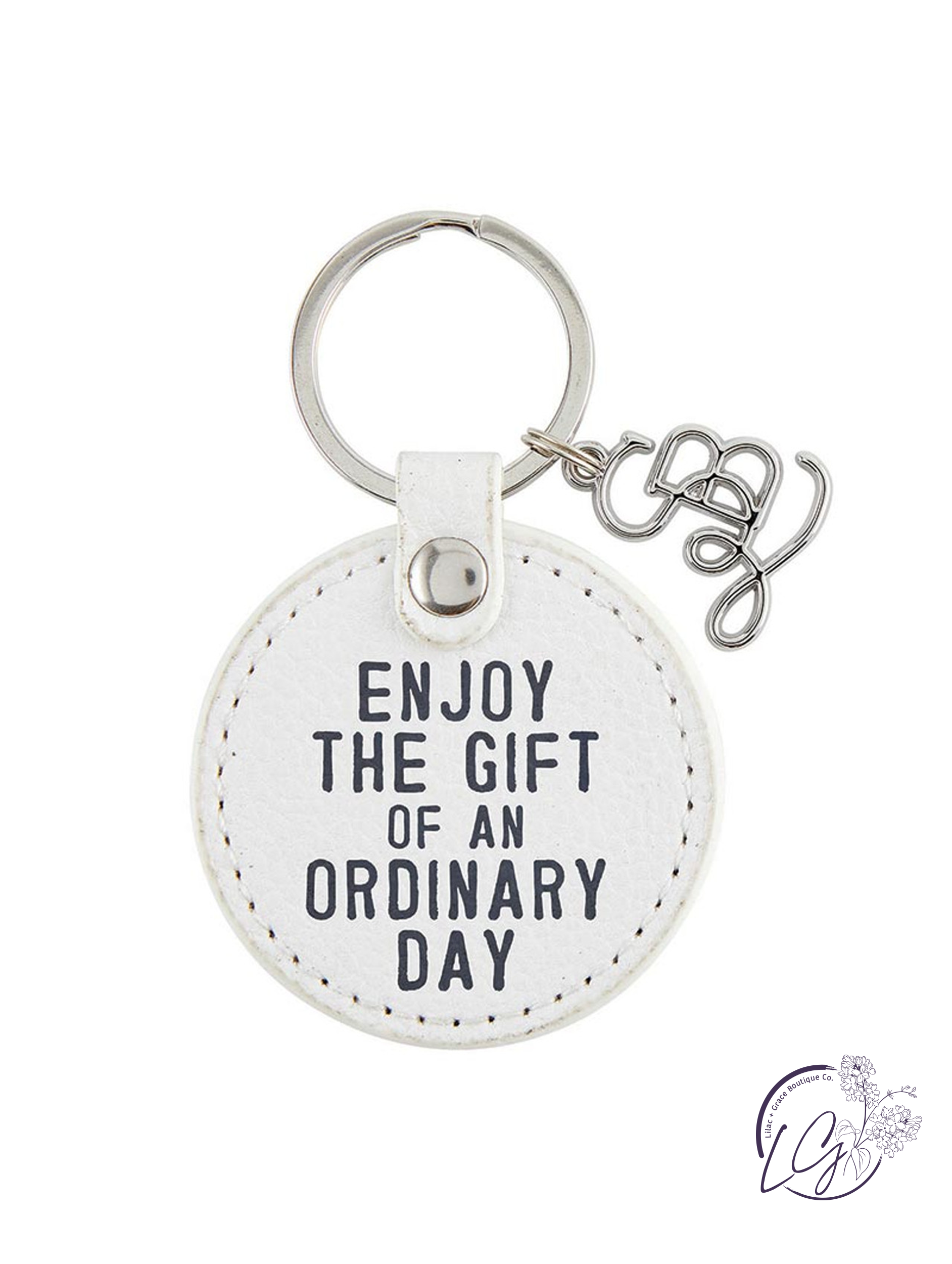 Face to Face Leather Key Tag - Enjoy The Gift