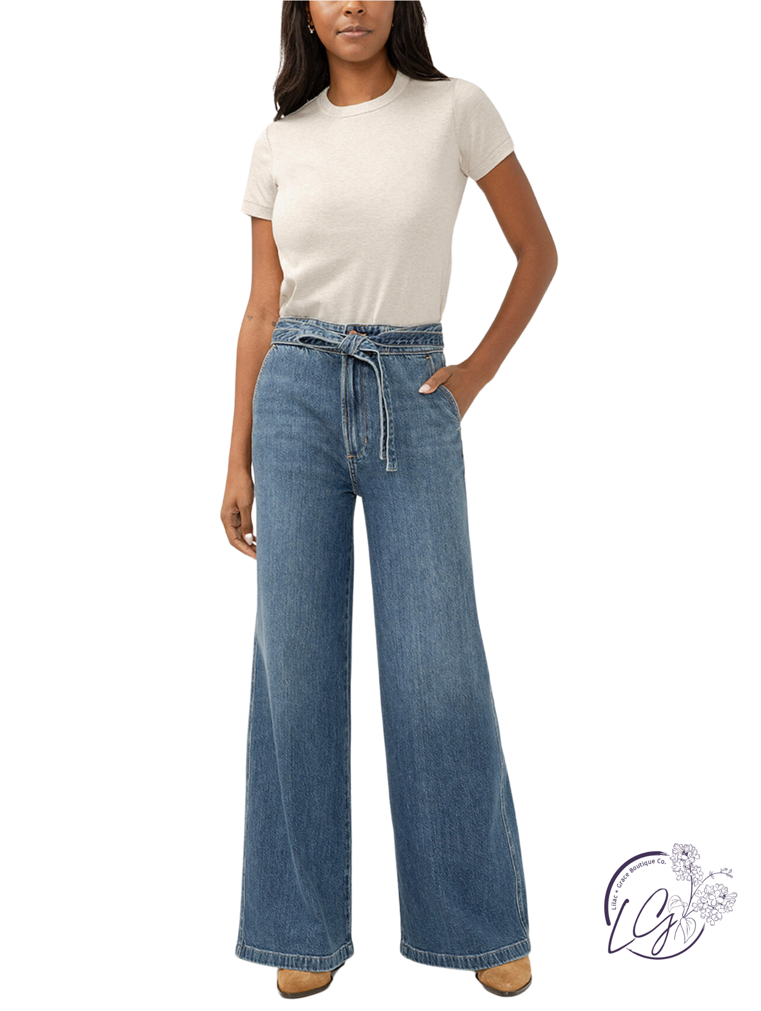 Pamela High-Rise Non-Distressed Wide Leg by Silver Jeans
