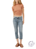 Renata Mid-Rise Luxe Stretch Capri Jeans by Silver Jeans