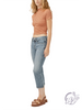 Renata Mid-Rise Luxe Stretch Capri Jeans by Silver Jeans