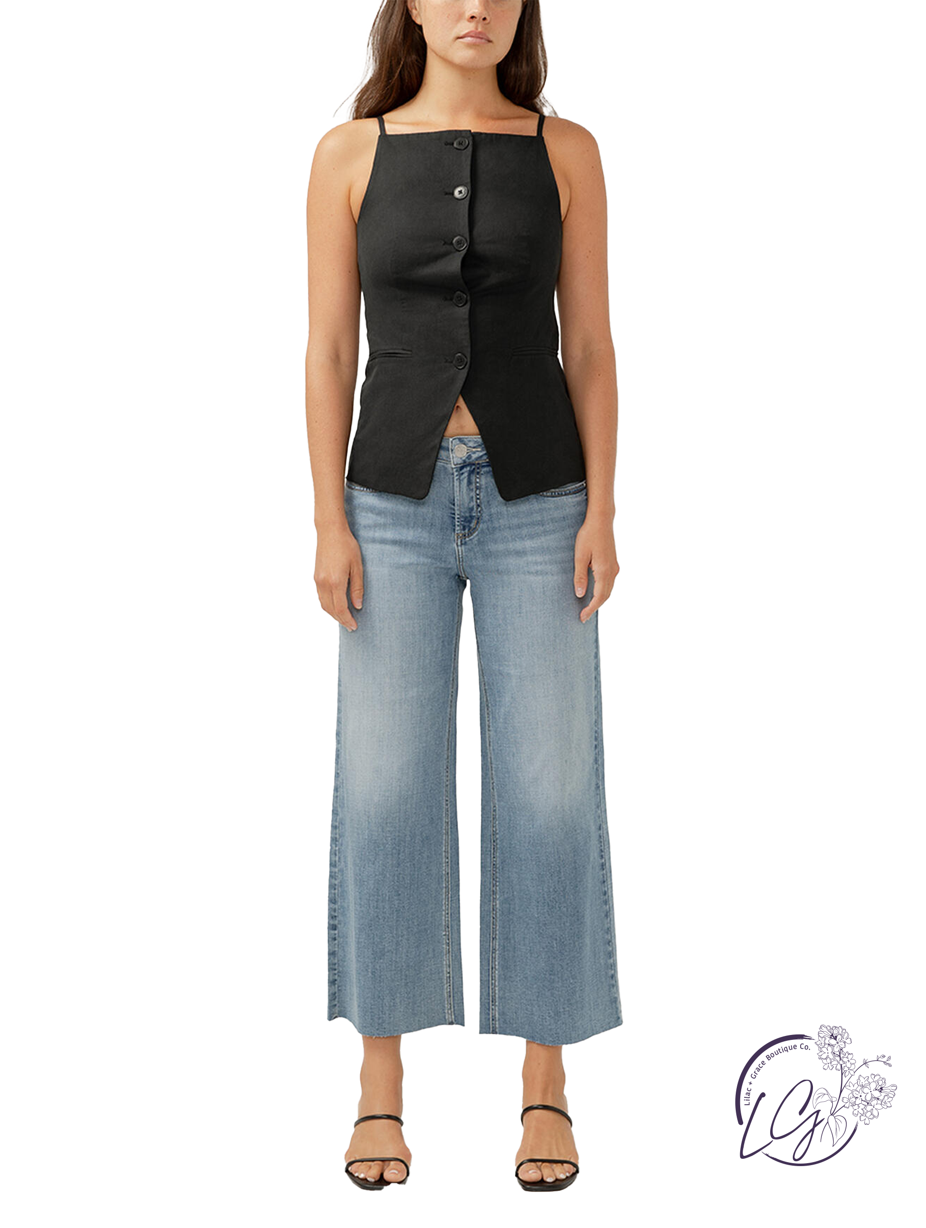 Helena Mid-Rise Wide Leg Luxe Stretch Jeans by Silver Jeans