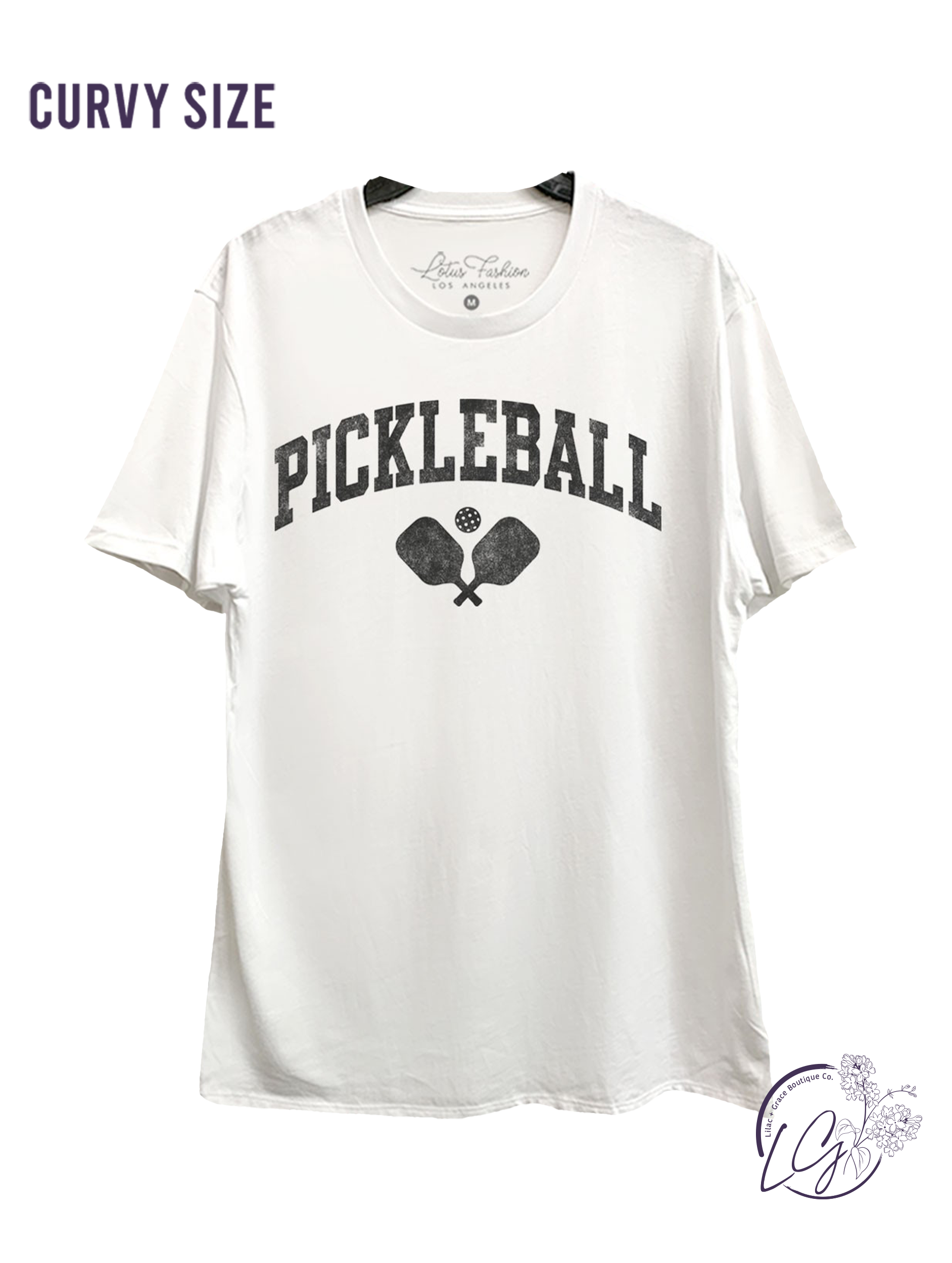 Curvy Pickleball Graphic Top