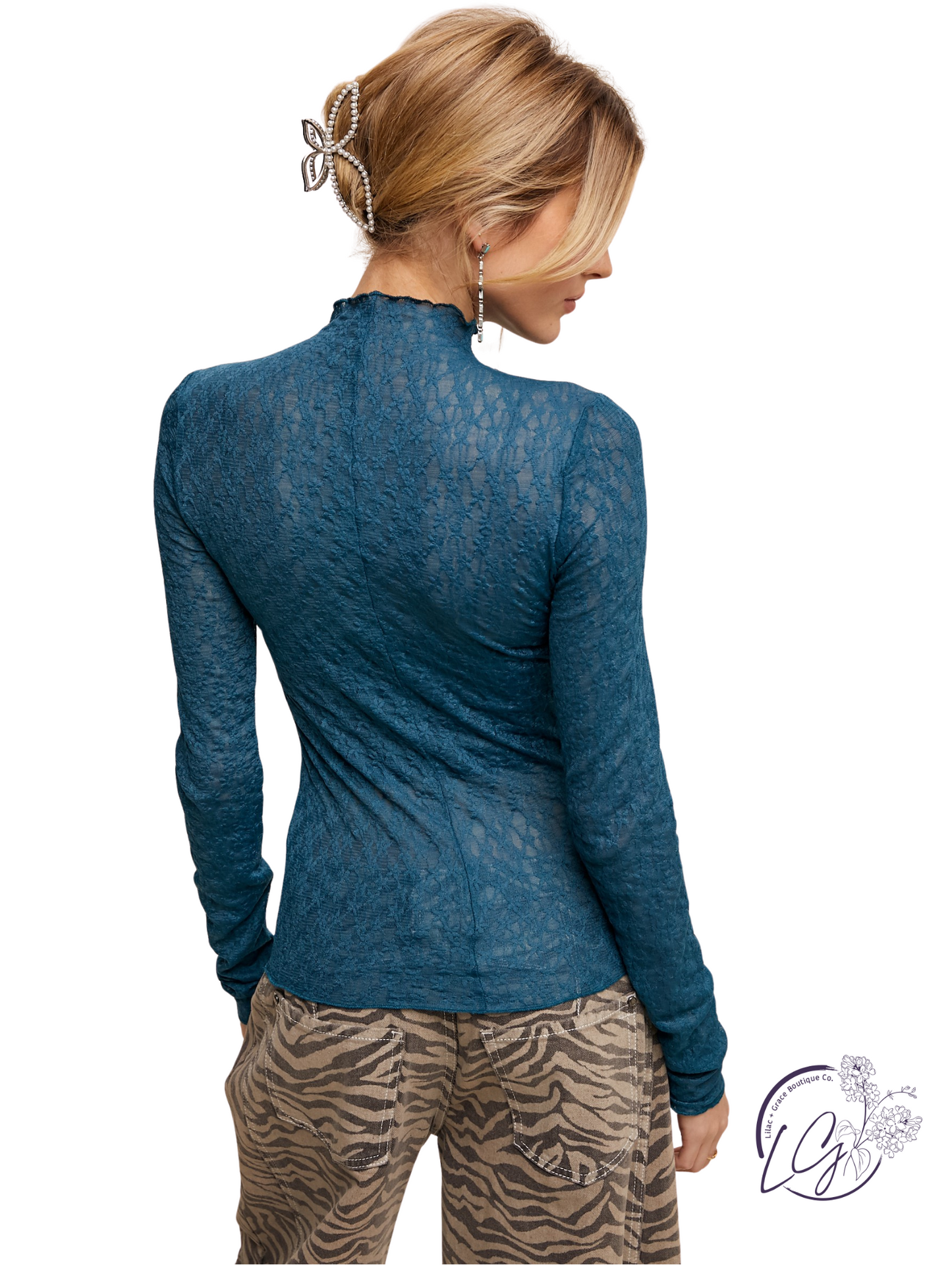 Glint of Sheerness Lace Top