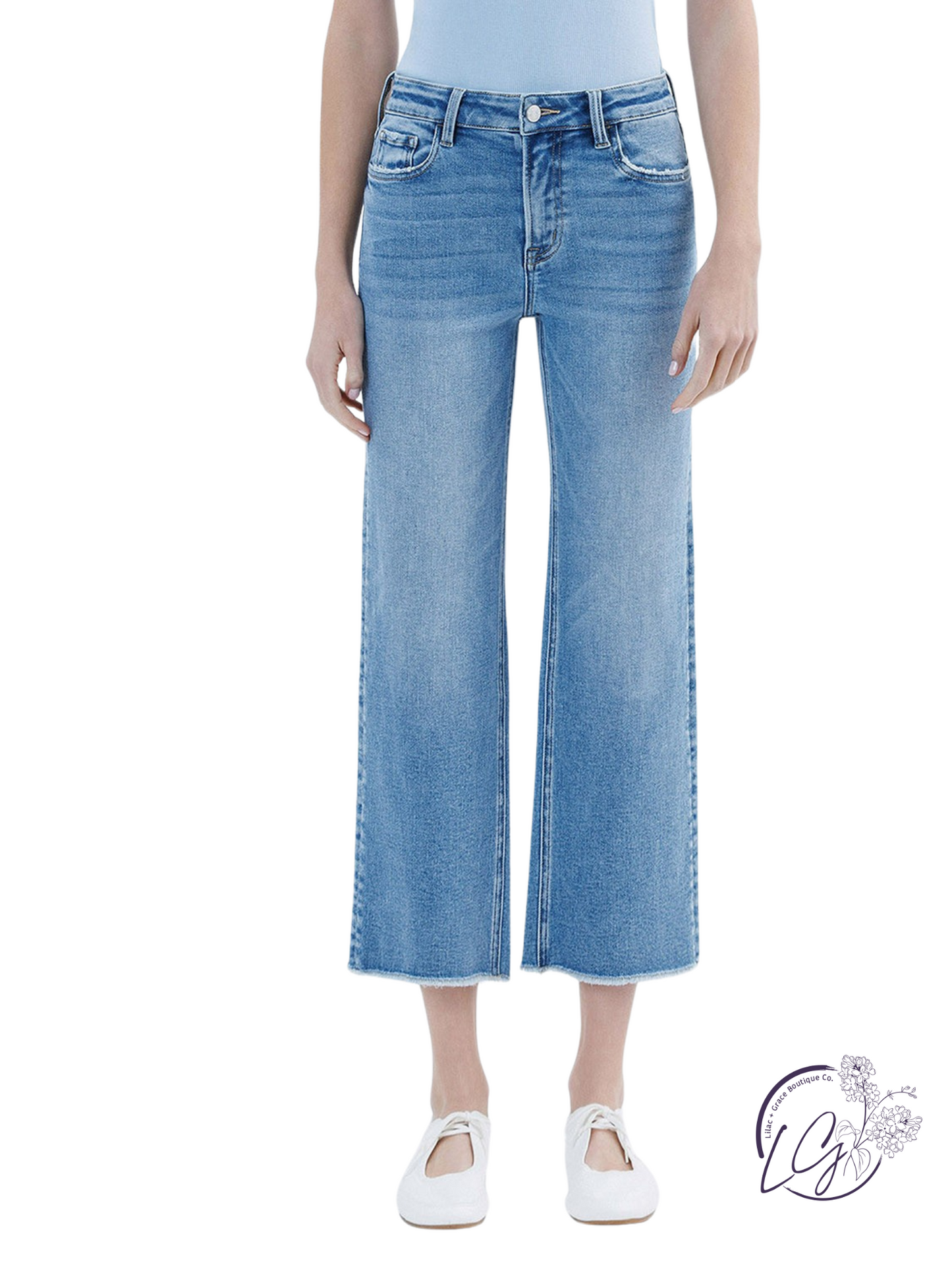 Tess High Rise Crop Wide Leg by Lovervet