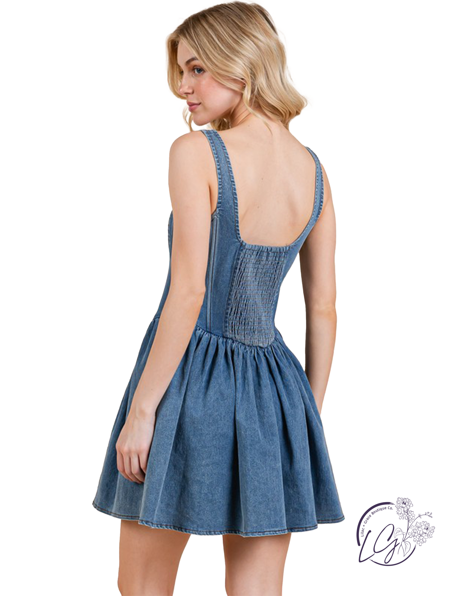 Indigo Swing Mini Sundress