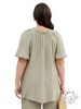 Curvy Skyline Dreams V-Neck Blouse