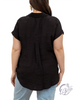 Curvy Modern Solid Button Down