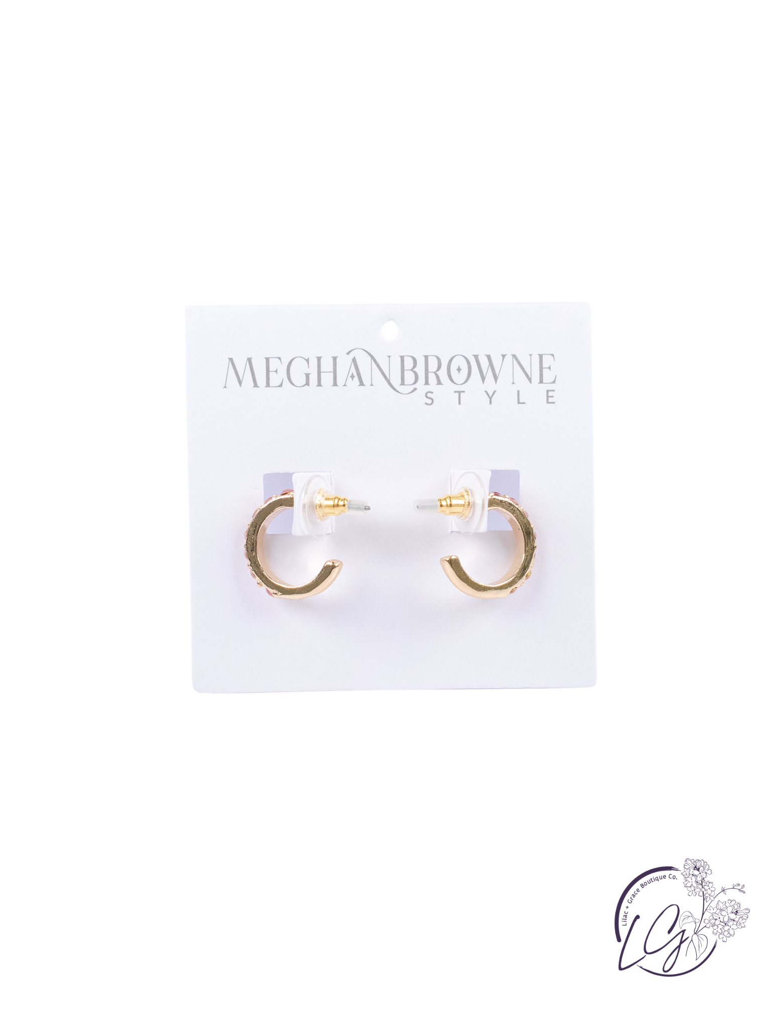 Pink Hoop Earrings