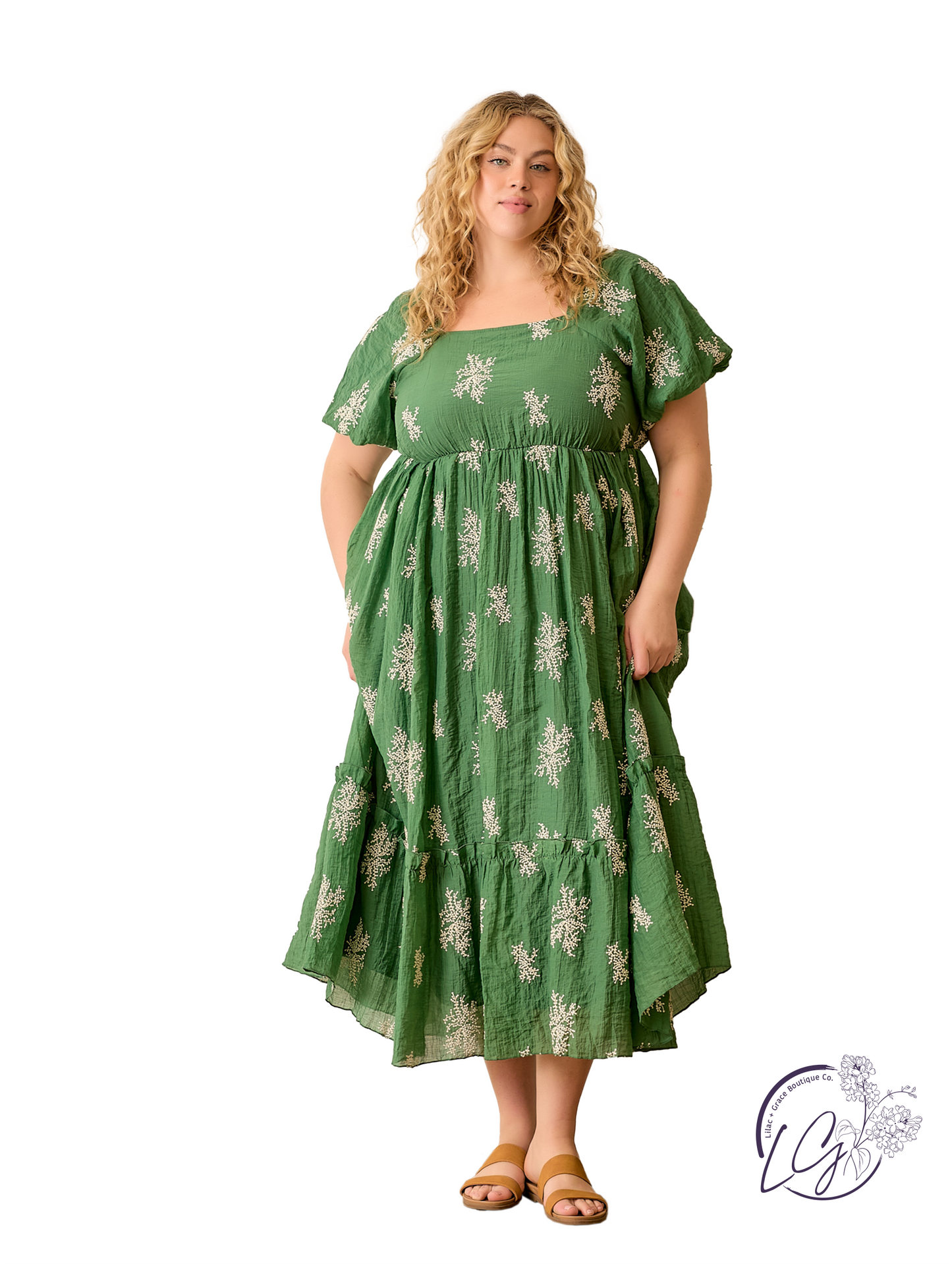 Curvy Barefoot On Soft Grass Dress
