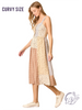 Curvy Tones In The Air Collage Dress