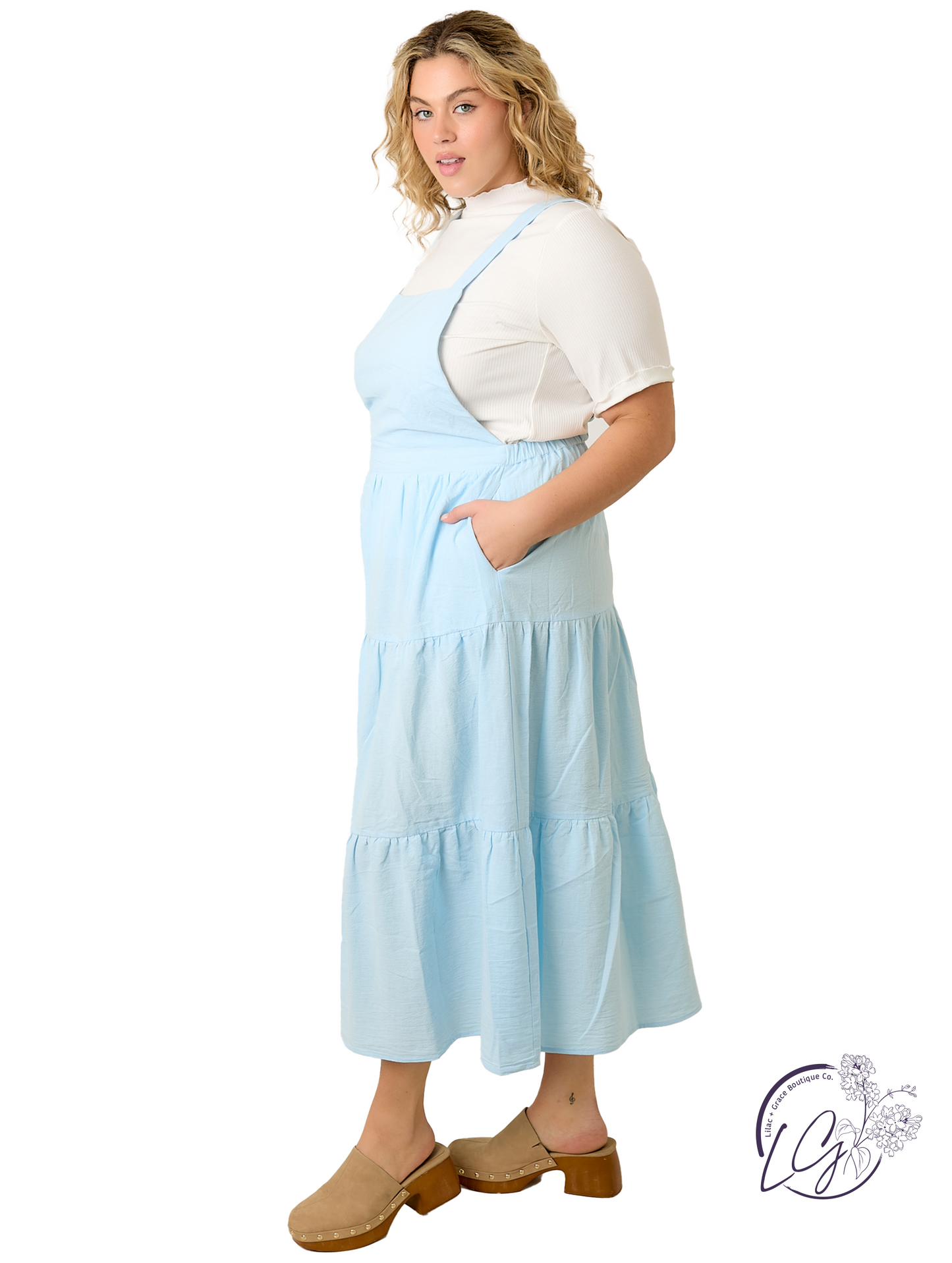 Curvy Sunday Layers Overall Dress