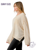 Curvy Fall Basic Oversized Sweater