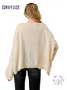 Curvy Fall Basic Oversized Sweater