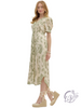 Wander Slow Paisley Pleated Midi Dress