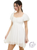 Twirl Away Lace-Up Ruffle Mini Dress