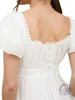 Twirl Away Lace-Up Ruffle Mini Dress