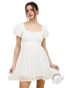Twirl Away Lace-Up Ruffle Mini Dress