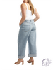 Teagan Baggy Mid Rise Wide Leg Cropped Jeans by Silver Jeans