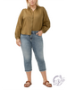 Curvy Renata Mid-Rise Luxe Stretch Capri by Silver Jeans