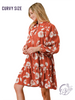 Curvy Tiered Floral Dress