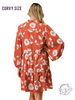 Curvy Tiered Floral Dress