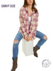 Curvy Plaid Parade Shacket