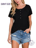 (Sale) Curvy Sweet & Salty Henley Short Sleeve