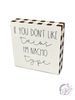 WOOD BOX TABLETOP/WALL HUMOR SIGN