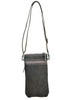 White Canvas Pattern with Fur Shoulder Bag