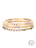 Gold Stars Green Beads Bracelet Set