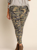 Curvy Camo Moto Pants with Zipper Front