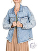Star Button Down Denim Jacket