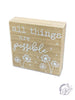 WOOD DANDELION TABLE SIGN