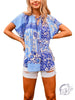 Summer Love Patch Printed Top