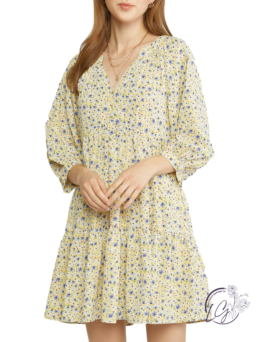 On Top Of It Floral Tiered Dress