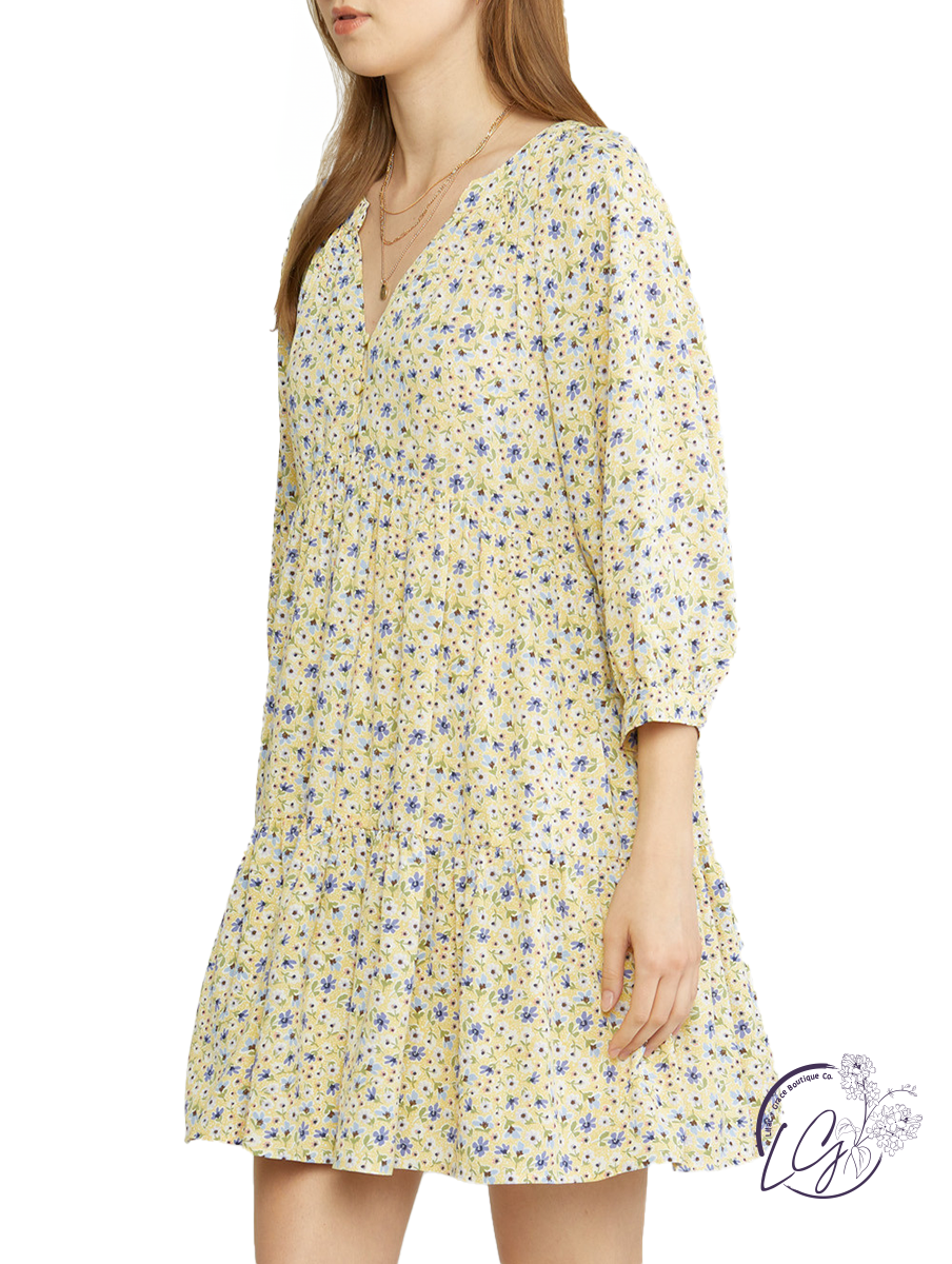On Top Of It Floral Tiered Dress