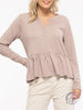 Curvy Long Sleeve Henley Top