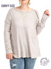 Curvy Daytime Blues Long Sleeve
