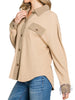 Cozy Chic Mixed Fabric Shirt
