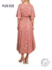 Curvy Floral Hi-Low Cardigan With Smocked Waist