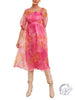 Going In Style Organza Floral Midi Dress