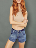 Selena Mid-Rise Button Fly Shorts by KanCan