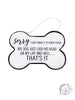 Metal Bone Shaped Dog Sign