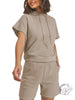 Short Sleeve Cropped Hoodie