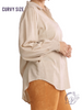 (Sale) Curvy Keep Going Collared Long Sleeve
